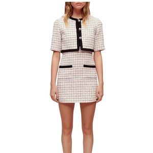 Maje Marl tweed tromp l'oeil two piece dress size 36